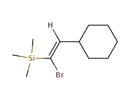 Molecular Structure of 66270-72-2 (Silane, (1-bromo-2-cyclohexylethenyl)trimethyl-, (Z)-)