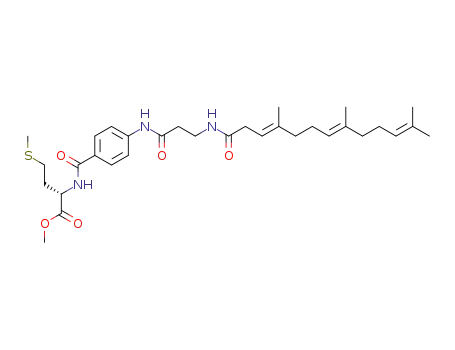 (S)-4-Methylsulfanyl-2-{4-[3-((3E,7E)-4,8,12-trimethyl-trideca-3,7,11-trienoylamino)-propionylamino]-benzoylamino}-butyric acid methyl ester