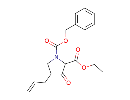 Molecular Structure of 192311-42-5 (1,2-Pyrrolidinedicarboxylic acid, 3-oxo-4-(2-propenyl)-, 2-ethyl
1-(phenylmethyl) ester)
