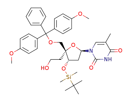 3'-O-(tert-butyldimethylsilyl)-5'-O-(dimethoxytrityl)-4'-C-(2-hydroxyethyl)thymidine