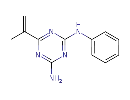 Molecular Structure of 27062-25-5 (N-phenyl-6-(prop-1-en-2-yl)-1,3,5-triazine-2,4-diamine)