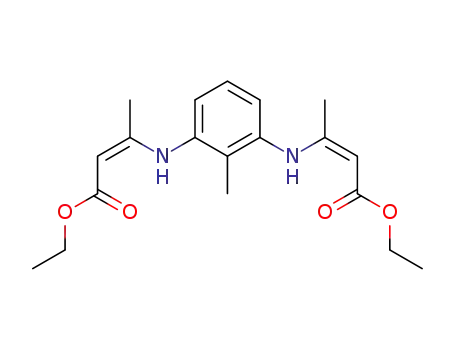 Molecular Structure of 182410-18-0 ((Z)-3-[3-((Z)-2-Ethoxycarbonyl-1-methyl-vinylamino)-2-methyl-phenylamino]-but-2-enoic acid ethyl ester)