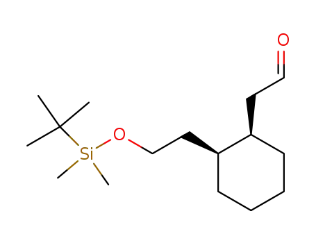 Molecular Structure of 144236-02-2 ((1R,2S)-2-<2'-<(tert-Butyldimethylsilyl)oxy>ethyl>cyclohexylacetaldehyde)