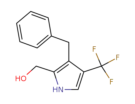 Molecular Structure of 119982-32-0 (1H-Pyrrole-2-methanol, 3-(phenylmethyl)-4-(trifluoromethyl)-)