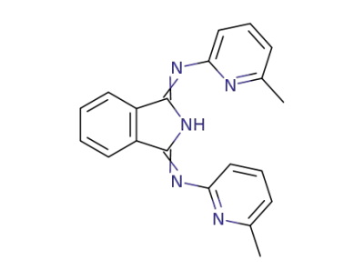 Molecular Structure of 61702-03-2 (1,3-bis-((6-Methylpyridin-2-yl)iMino)isoindoline)