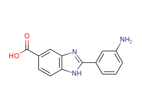 Molecular Structure of 190121-98-3 (2-(3-Aminophenyl)-1H-benzimidazole-5-carboxylic acid)
