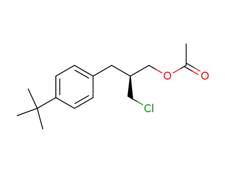 (S)-(+)-<2-(4-tert-butylbenzyl)-2-chloromethyl>ethyl acetate