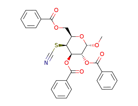 methyl 2,3,6-tri-O-benzoyl-4-deoxy-4-thiocyano-α-D-galactopyranoside