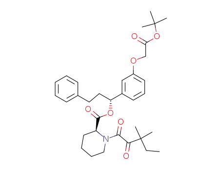 (1R)-1-[3-[2-(1,1-dimethylethoxy)-2-oxoethoxy]phenyl-3-phenyl-1-propanyl (2S)-1-(3,3-dimethyl-1,2-dioxopentyl)-2-piperidinecarboxylate