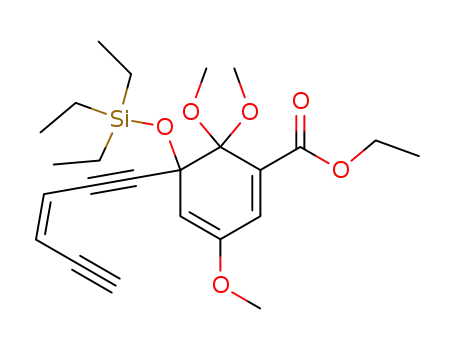 5-((Z)-Hex-3-ene-1,5-diynyl)-3,6,6-trimethoxy-5-triethylsilanyloxy-cyclohexa-1,3-dienecarboxylic acid ethyl ester