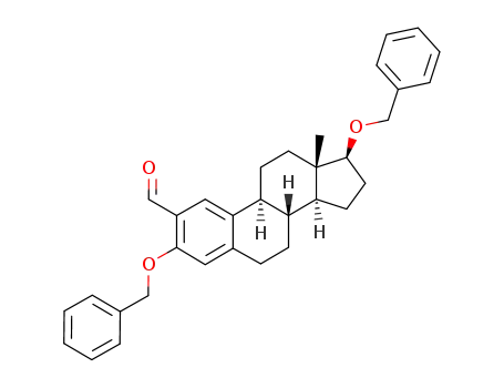 Molecular Structure of 159143-74-5 (3,17β-bis(benzyloxy)estra-1,3,5(10)-triene-2-carbaldehyde)