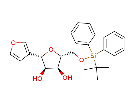 Molecular Structure of 170590-25-7 ((2S,3R,4S,5R)-5-(tert-Butyl-diphenyl-silanyloxymethyl)-2,3,4,5-tetrahydro-[2,3']bifuranyl-3,4-diol)