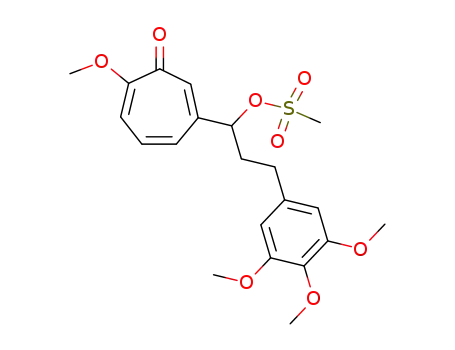(RS)-6-<1'-mesyloxy-3'-(3'',4'',5''-trimethoxyphenyl)propyl>-2-methoxycyclohepta-2,4,6-trienone