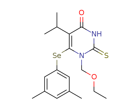 4(1H)-PYRIMIDINONE,6-[(3,5-DIMETHYLPHENYL)SELENO]-1-(ETHOXYMETHYL)-2,3-DIHYDRO-5-(1-METHYLETHYL)-2-THIOXO-