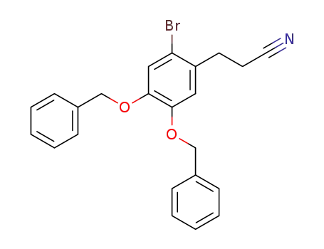 3-<2-bromo-4,5-bis(benzyloxy)phenyl>propionitrile