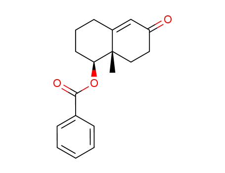 2(3H)-Naphthalenone,
5-(benzoyloxy)-4,4a,5,6,7,8-hexahydro-4a-methyl-, cis-