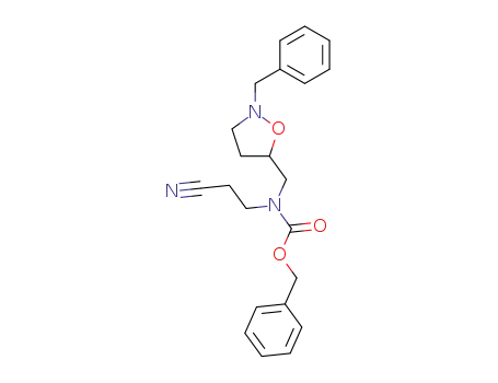 (2-Benzyl-isoxazolidin-5-ylmethyl)-(2-cyano-ethyl)-carbamic acid benzyl ester