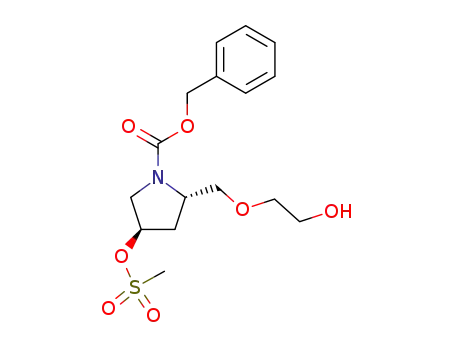 (2S,4R)-1-benzyloxycarbonyl-2-(2-hydroxyethyloxymethyl)-4-methanesulfonyloxypyrrolidine