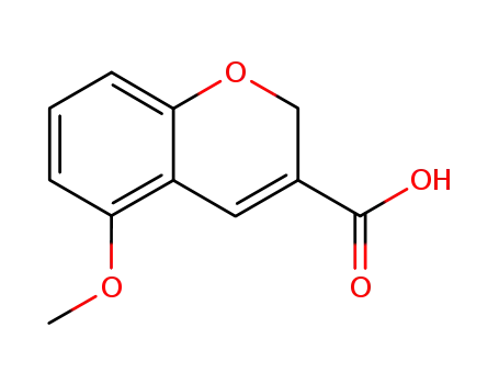 Molecular Structure of 57543-63-2 (5-Methoxy-2H-chromene-3-carboxylic acid)
