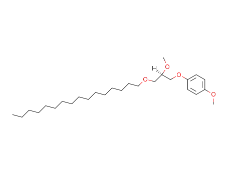 Molecular Structure of 156737-66-5 (Benzene, 1-[3-(hexadecyloxy)-2-methoxypropoxy]-4-methoxy-, (R)-)