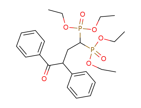 Molecular Structure of 141790-32-1 (tetraethyl (4-oxo-3,4-diphenylbutane-1,1-diyl)bis(phosphonate))