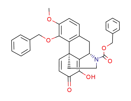 (9S,13S)-5,6,8,14-Tetrahydro-4-(benzyloxy)-17-<(benzyloxy)carbonyl>-8-hydroxy-3-methoxymorphinan-7-one