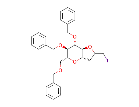 (3aS,5R,6R,7S,7aS)-6,7-Bis-benzyloxy-5-benzyloxymethyl-2-iodomethyl-hexahydro-furo[3,2-b]pyran