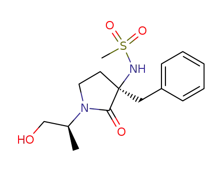 (2S,3S)-N-[3-benzyl-1-(2-hydroxyl-1-methyl-ethyl)-2-oxo-pyrrolidin-3-yl]-methane-sulfonamide