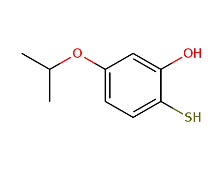Molecular Structure of 205187-15-1 (Phenol, 2-mercapto-5-(1-methylethoxy)-)