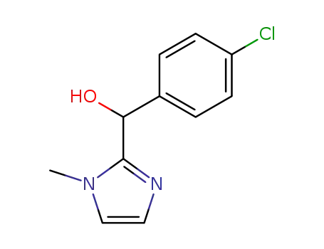 Molecular Structure of 122155-24-2 ((4-chlorophenyl)(1-methyl-1H-imidazol-2-yl)methanol)