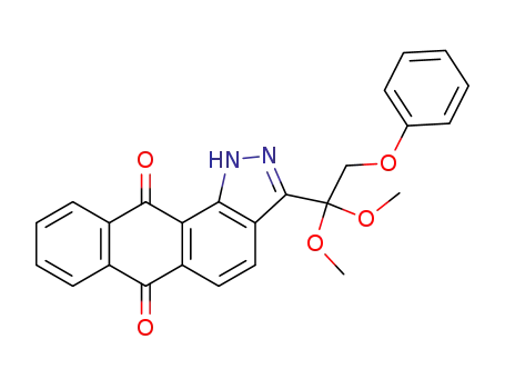 1H-Naphth[2,3-g]indazole-6,11-dione,
3-(1,1-dimethoxy-2-phenoxyethyl)-