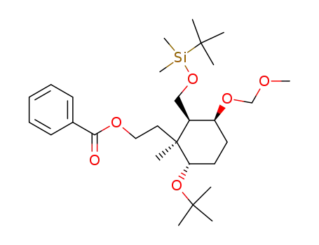 Benzoic acid 2-[(1S,2S,3S,6S)-6-tert-butoxy-2-(tert-butyl-dimethyl-silanyloxymethyl)-3-methoxymethoxy-1-methyl-cyclohexyl]-ethyl ester