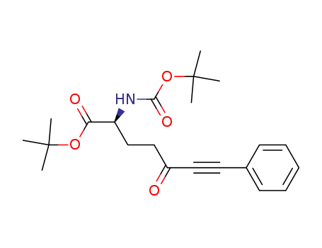 Molecular Structure of 197159-27-6 ((S)-2-tert-butoxycarbonylamino-5-oxo-7-phenylhept-6-ynoic acid tert-butyl ester)