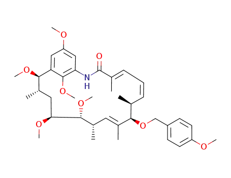 (4E,6Z,10E)-(8S,9R,12S,13R,14S,16S,17R)-13,14,17,20,22-Pentamethoxy-9-(4-methoxy-benzyloxy)-4,8,10,12,16-pentamethyl-2-aza-bicyclo[16.3.1]docosa-1<sup>(22)</sup>,4,6,10,18,20-hexaen-3-one