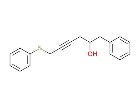 1-Phenyl-6-phenylsulfanyl-hex-4-yn-2-ol