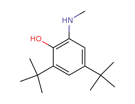 Molecular Structure of 1085-21-8 (2,4-di-tert-butyl-6-(N-methylamino)phenol)