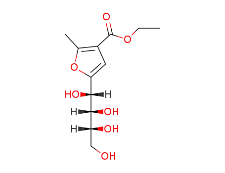 Molecular Structure of 3351-43-7 (5-(Arabino-tetrahydroxybutyl)-2-methyl-3-furoic acid)