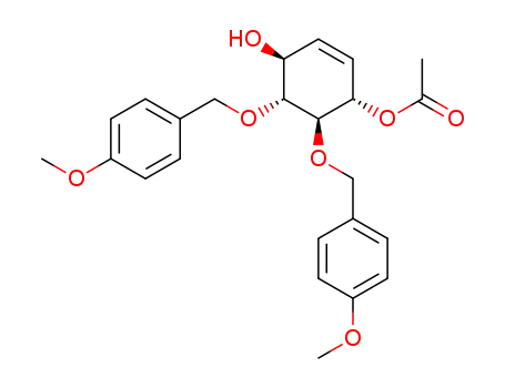 Acetic acid (1S,4S,5R,6R)-4-hydroxy-5,6-bis-(4-methoxy-benzyloxy)-cyclohex-2-enyl ester