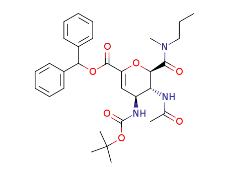 (4S,5R,6R)-5-Acetylamino-4-(tert-butoxycarbonylamino)-6-(methylpropylcarbamoyl)-5,6-dihydro-4H-pyran-2-carboxylic acid benzhydryl ester