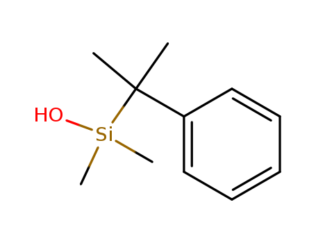 Molecular Structure of 144467-97-0 (Silanol, dimethyl(1-methyl-1-phenylethyl)-)