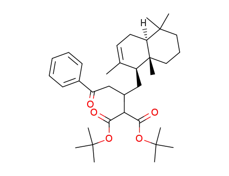 2-[3-Oxo-3-phenyl-1-((1S,4aS,8aS)-2,5,5,8a-tetramethyl-1,4,4a,5,6,7,8,8a-octahydro-naphthalen-1-ylmethyl)-propyl]-malonic acid di-tert-butyl ester