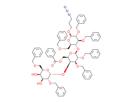 3-azidopropyl 2,6-di-O-benzyl-α-D-galactopyranosyl-(1->4)-6-O-benzoyl-2,3-di-O-benzyl-β-D-galactopyranosyl-(1->4)-2,3,6-tri-O-benzyl-β-D-glucopyranoside