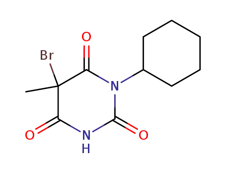 Molecular Structure of 83128-58-9 (5-Brom-1-cyclohexyl-5-methyl-barbitursaeure)
