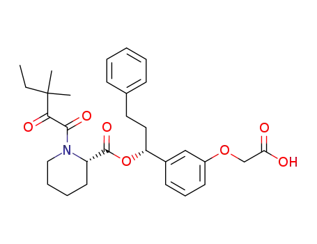 (S)-1-(3,3-Dimethyl-2-oxo-pentanoyl)-piperidine-2-carboxylic acid (R)-1-(3-carboxymethoxy-phenyl)-3-phenyl-propyl ester