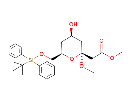 [(2S,4R,6R)-6-(tert-Butyl-diphenyl-silanyloxymethyl)-4-hydroxy-2-methoxy-tetrahydro-pyran-2-yl]-acetic acid methyl ester