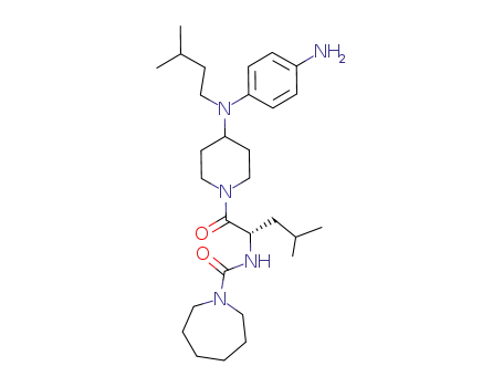 (S)-Azepane-1-carboxylic acid (1-{4-[(4-amino-phenyl)-(3-methyl-butyl)-amino]-piperidine-1-carbonyl}-3-methyl-butyl)-amide