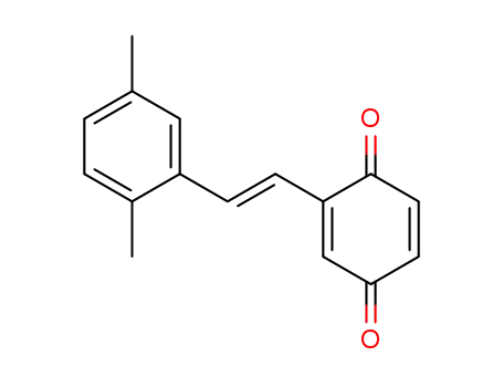 2,5-Cyclohexadiene-1,4-dione, 2-[2-(2,5-dimethylphenyl)ethenyl]-, (E)-