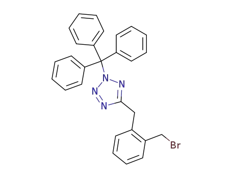 Molecular Structure of 188255-03-0 (5-(2-Bromomethyl-benzyl)-2-trityl-2H-tetrazole)