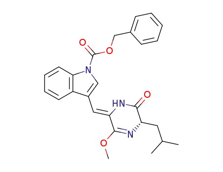 (3S,Z)-6-<1-(benzyloxycarbonyl)indol-3-ylmethylene>-5-methoxy-3-(2-methylpropyl)-3,6-dihydropyrazin-2(1H)-one