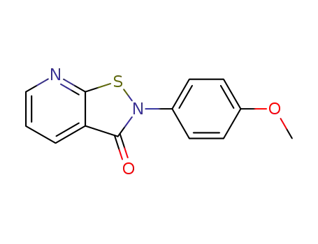 Molecular Structure of 104857-29-6 (2-(4-methoxyphenyl)-2,3-dihydro-3-oxoisothiazolo<5,4-b>pyridine)